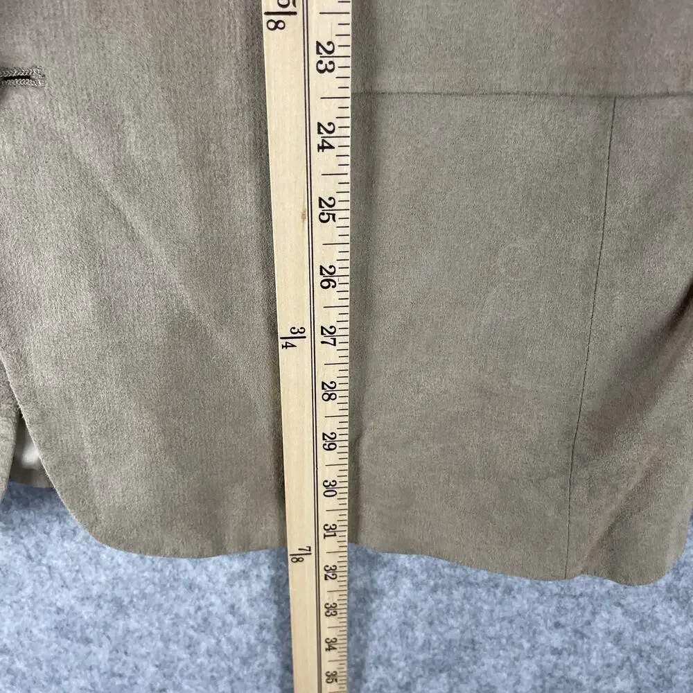 Vintage Christian Dior‎ Monsieur Suede Blazer Sport Coat Mens 42R Beige 2 Button