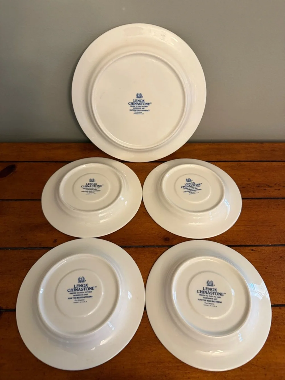 Buttercups on Blue and For the Blue by LENOX (1) Salad Plate and (4) Saucers