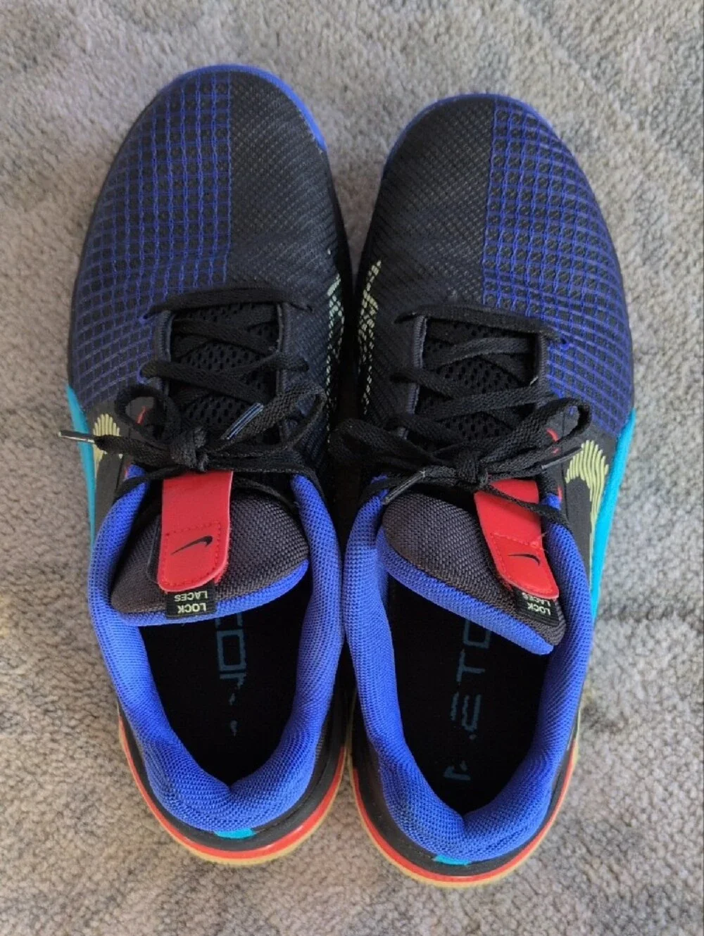 Nike Men's Metcon 8 Anthracite Blue Lightning - Size 9.5