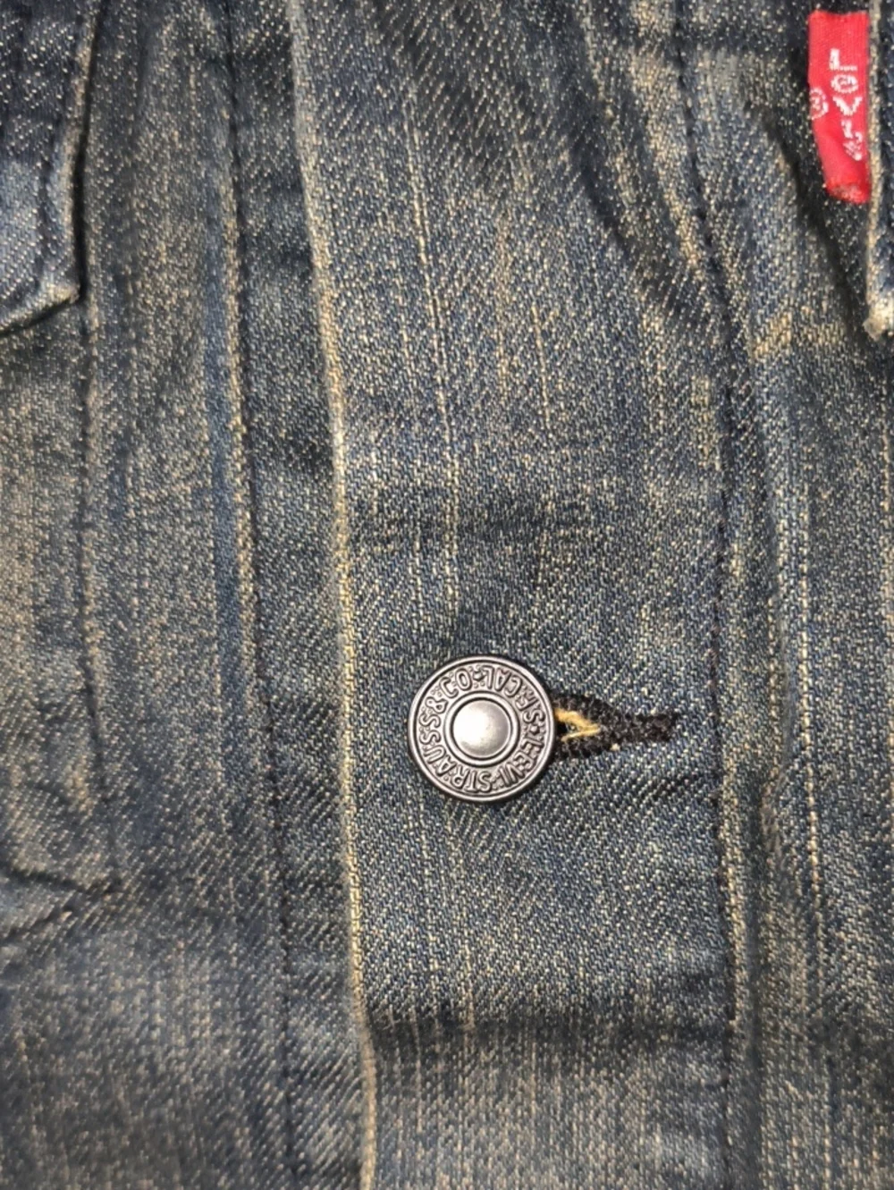 Levi's Men's Button Front Cotton Denim Trucker Jean Jacket Blue Black Medium