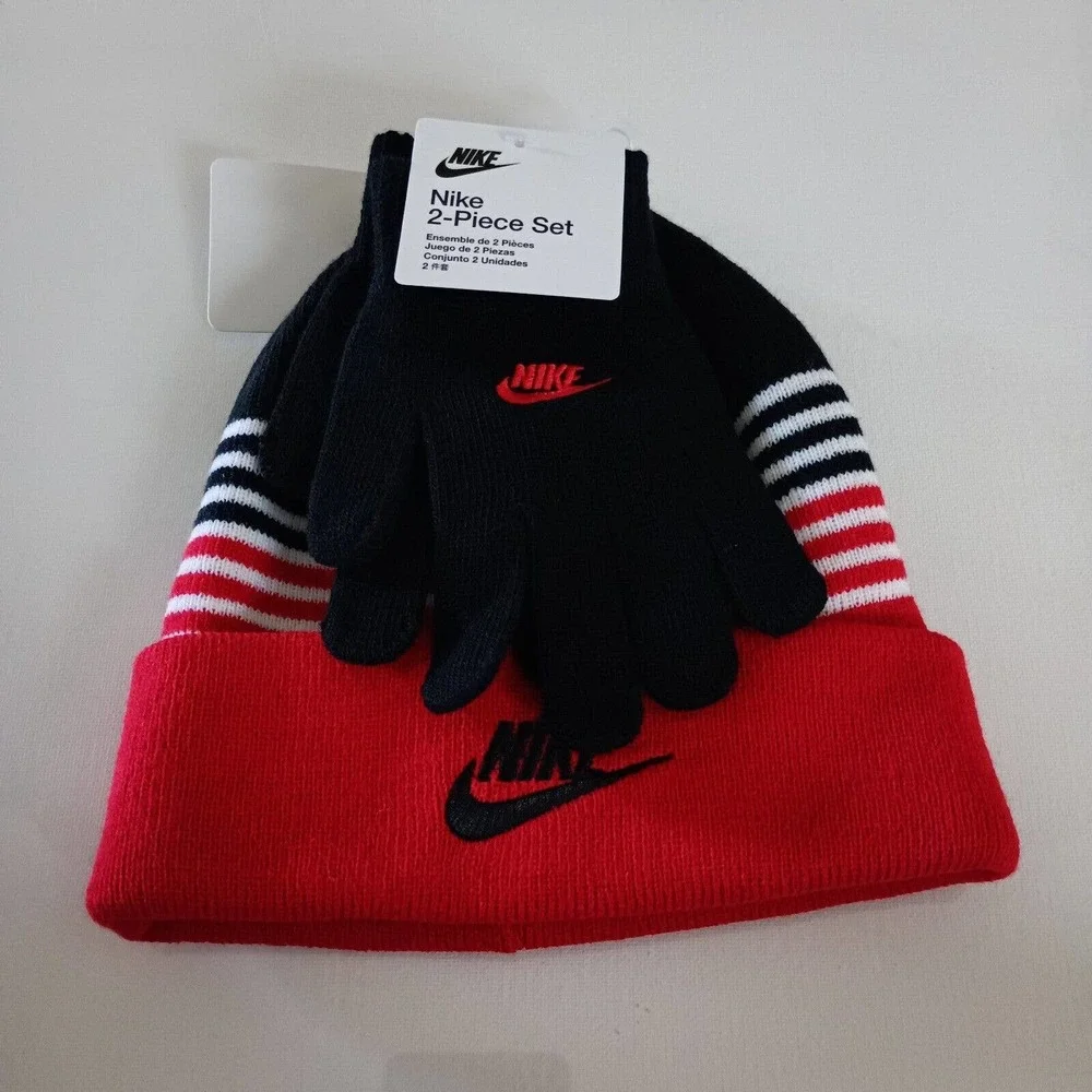 Nike Striped‎ Beanie Gloves