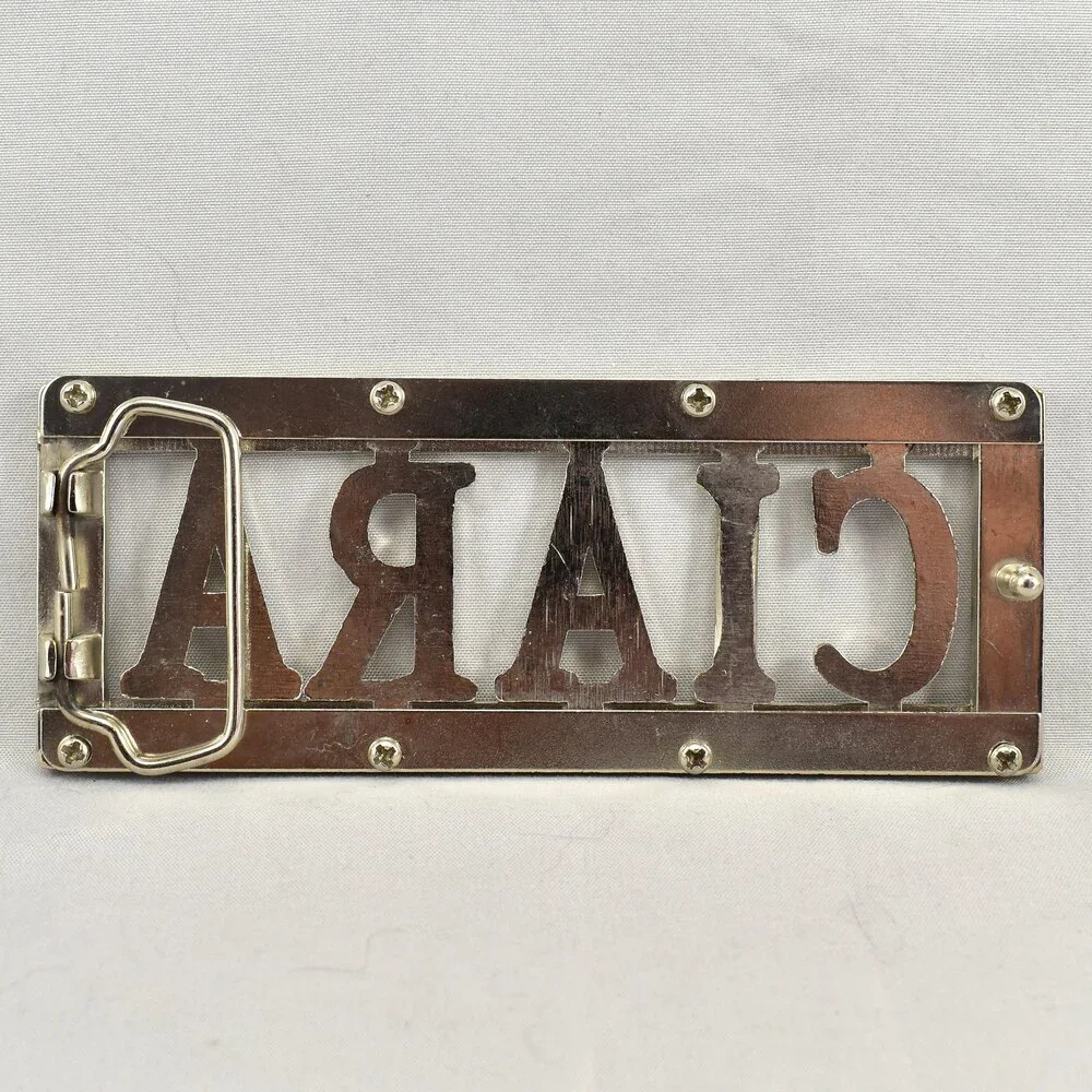 Belt Buckle Ciara Name Womens Rhinestones Shiny Sparkling‎ Silver Color Gift