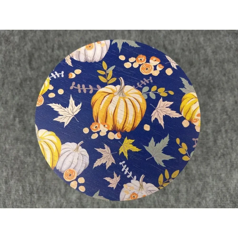 SAND + FOG Pumpkin Spice Candle Soy Wax‎ Blend Cotton Dbl Wicks Wood Art Lid NEW