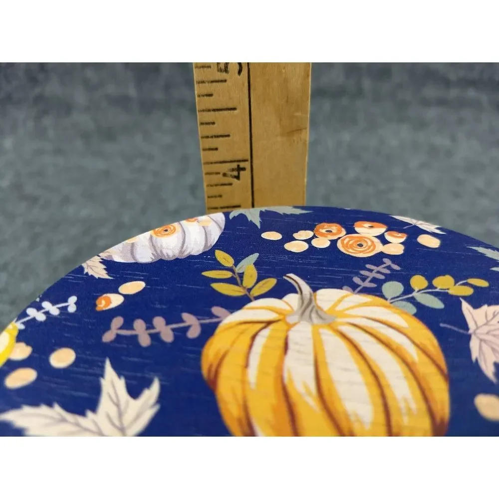 SAND + FOG Pumpkin Spice Candle Soy Wax‎ Blend Cotton Dbl Wicks Wood Art Lid NEW
