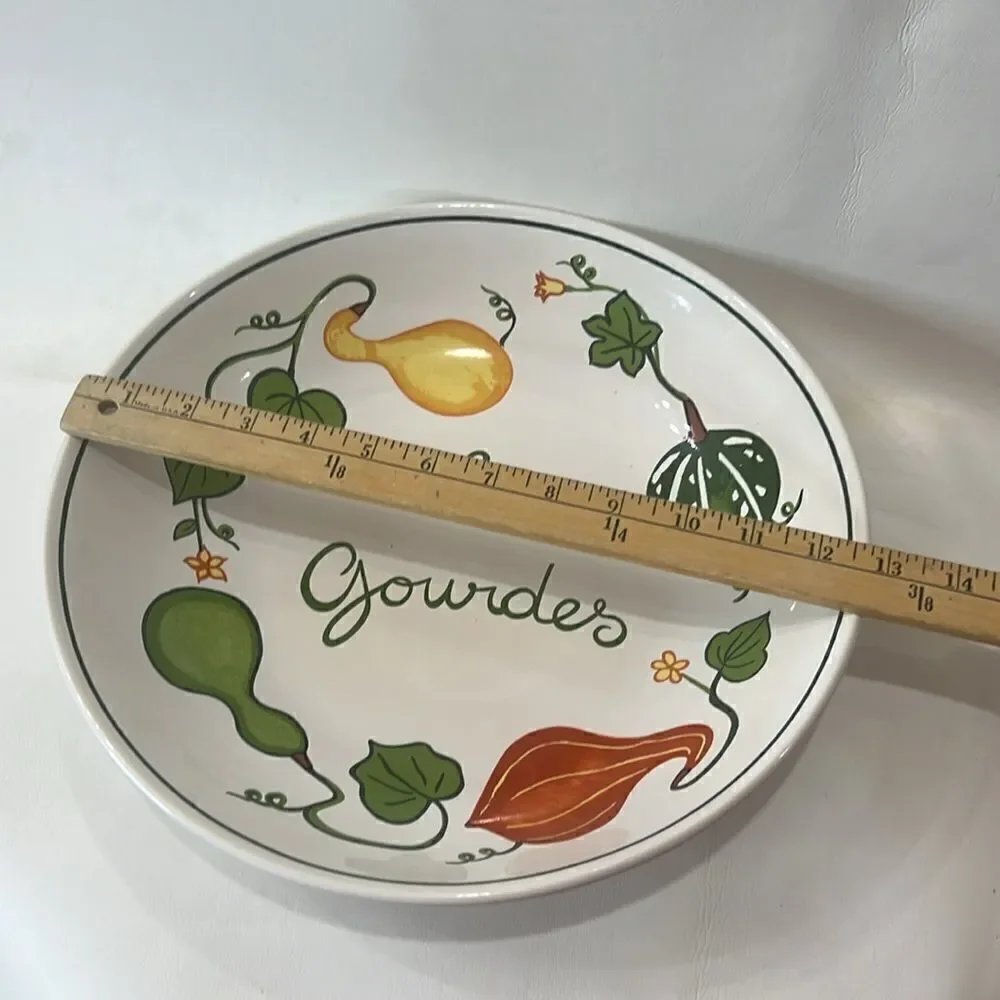Williams Sonoma Serving Bowl Les Gourdes Made Portugal 13 In Round 2 1/2 In Tall