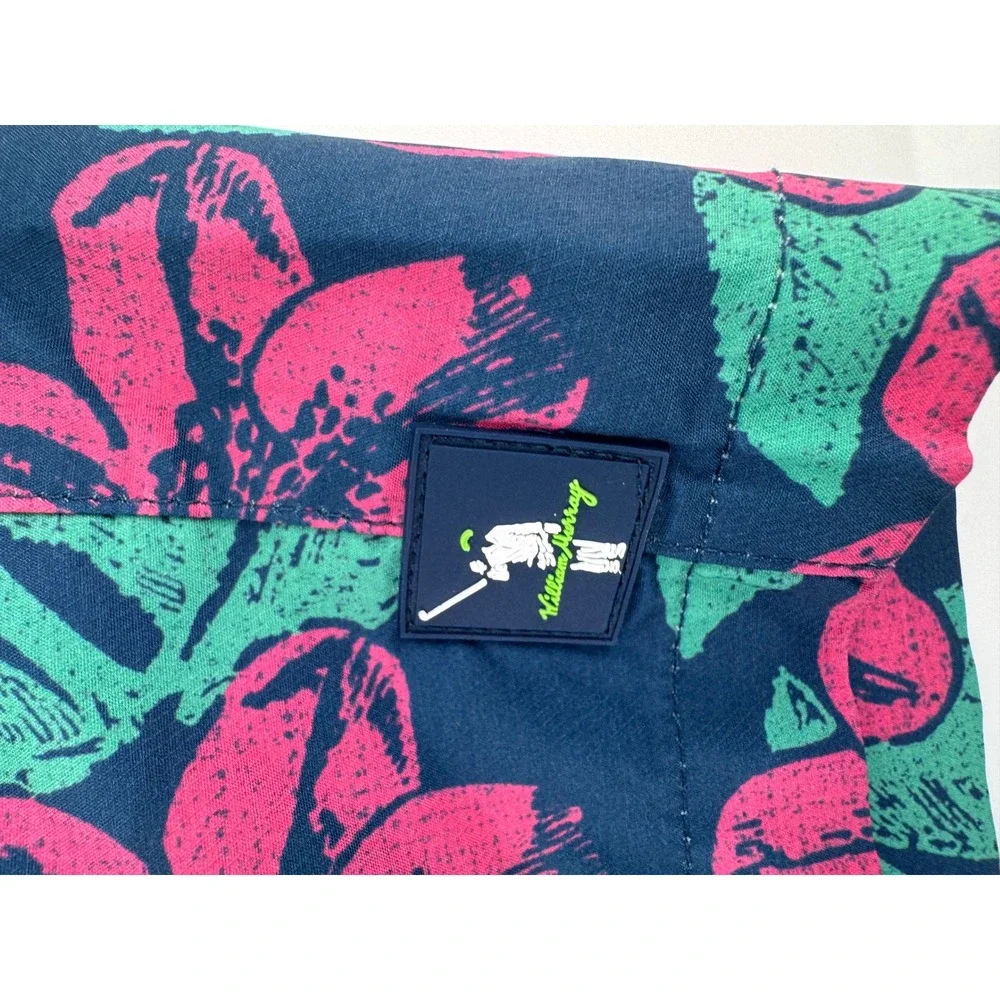 William Murray Hybrid Golf Shorts Mens 38 Navy Pink Green Floral Swim‎ Action