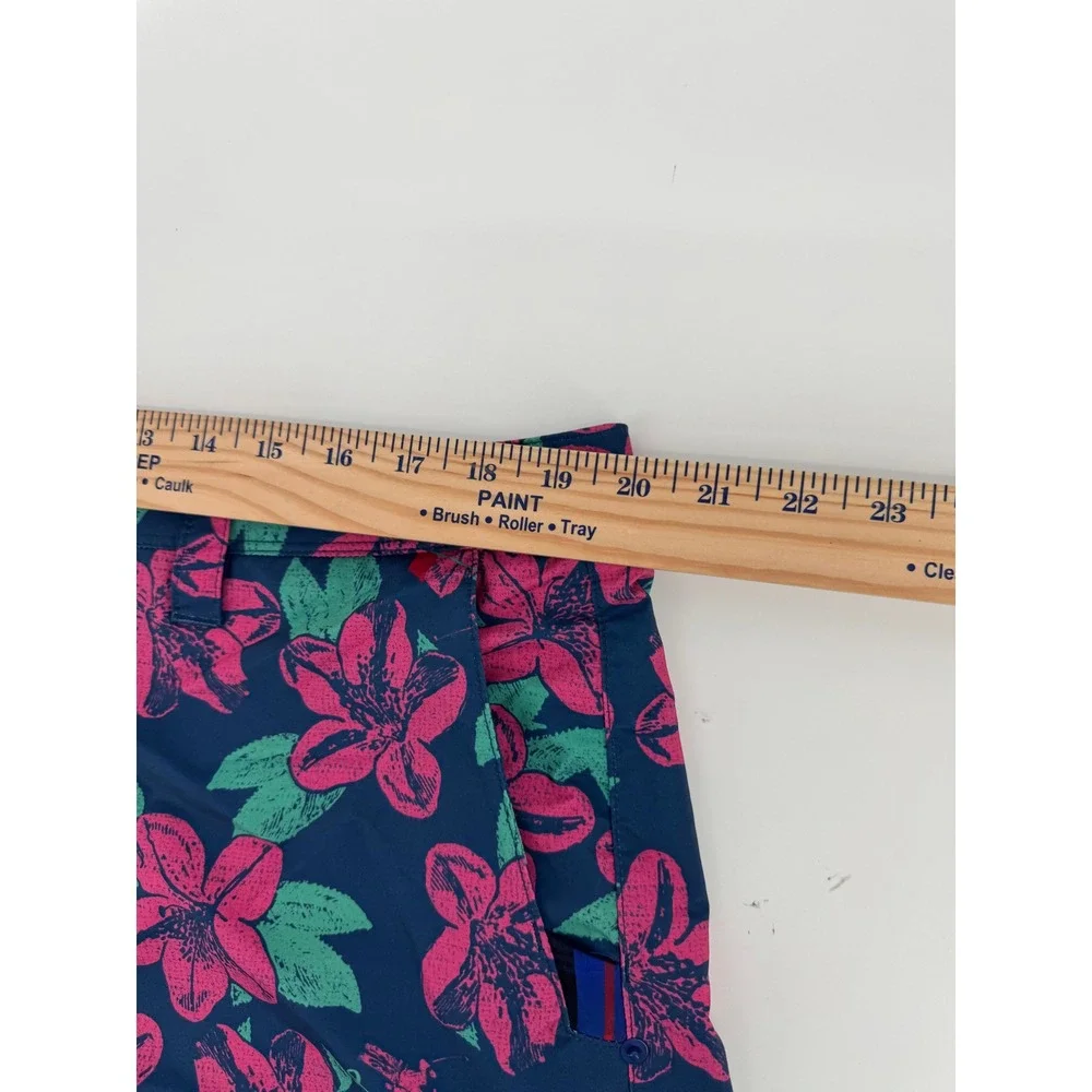 William Murray Hybrid Golf Shorts Mens 38 Navy Pink Green Floral Swim‎ Action
