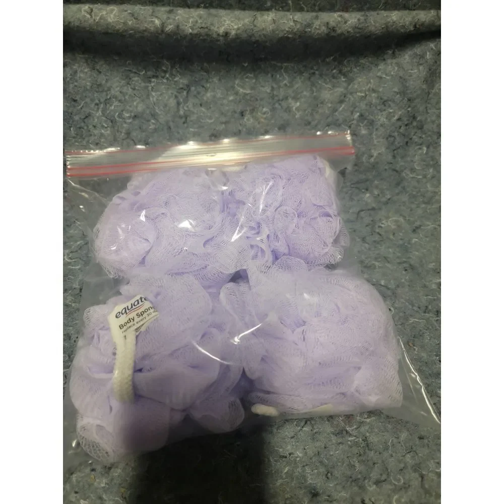 Loofah Bath Shower Sponge Pouf Mesh Ball‎ Exfoliating Scrubber package of 4