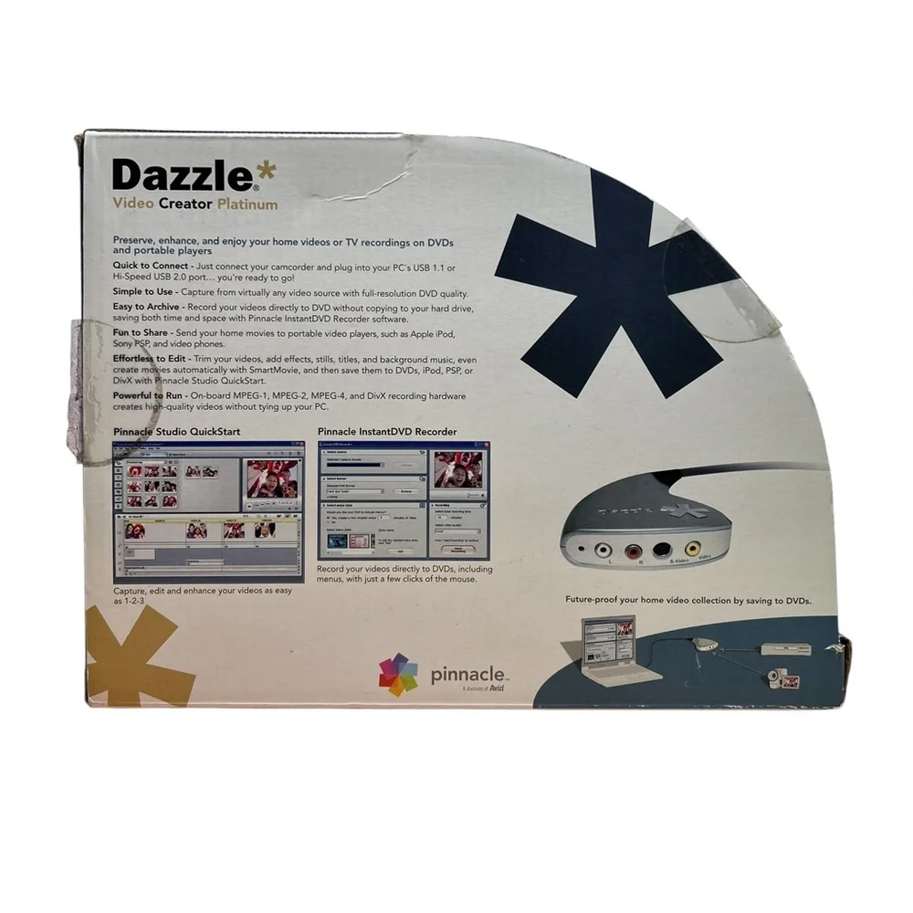 Dazzle Video Creator Platinum‎ Open Box USB Video Capture Software