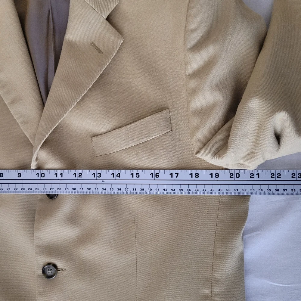 Bachrach Cashmere Blend 3 Button Blazer 40R‎ Camel Made In Italy Sporty