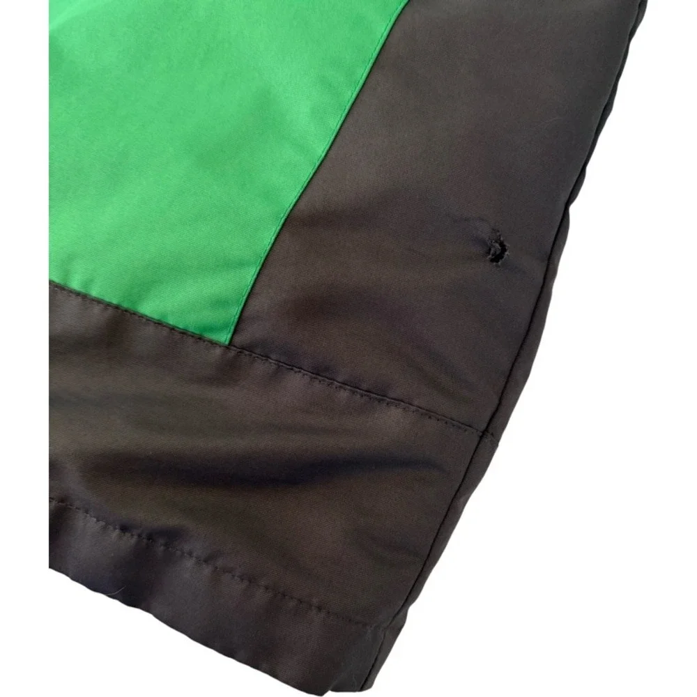 ICEBURG Youth‎ 12/14 Green Black Hooded Full Zip Jacket Outdoor Adventure *Holes