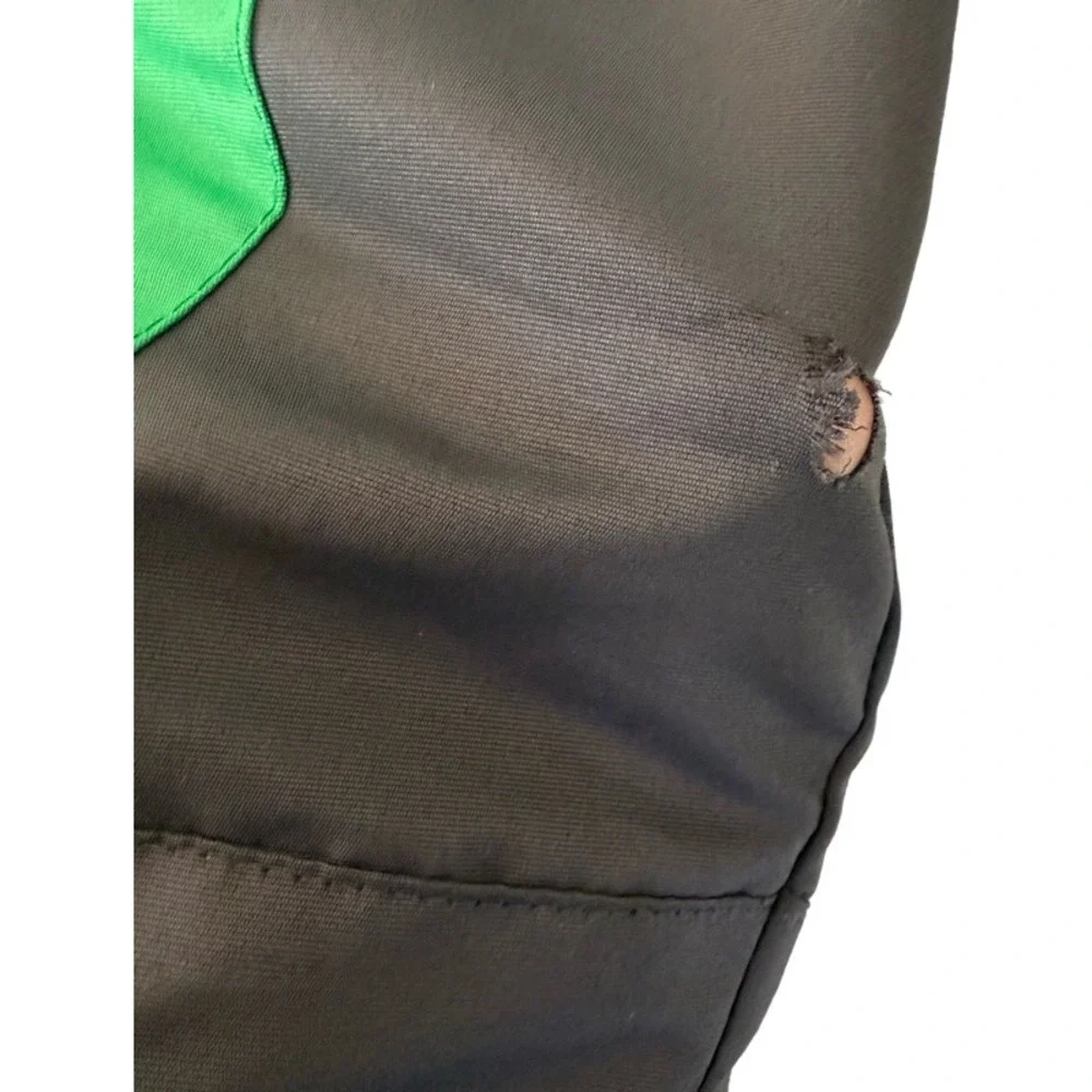 ICEBURG Youth‎ 12/14 Green Black Hooded Full Zip Jacket Outdoor Adventure *Holes