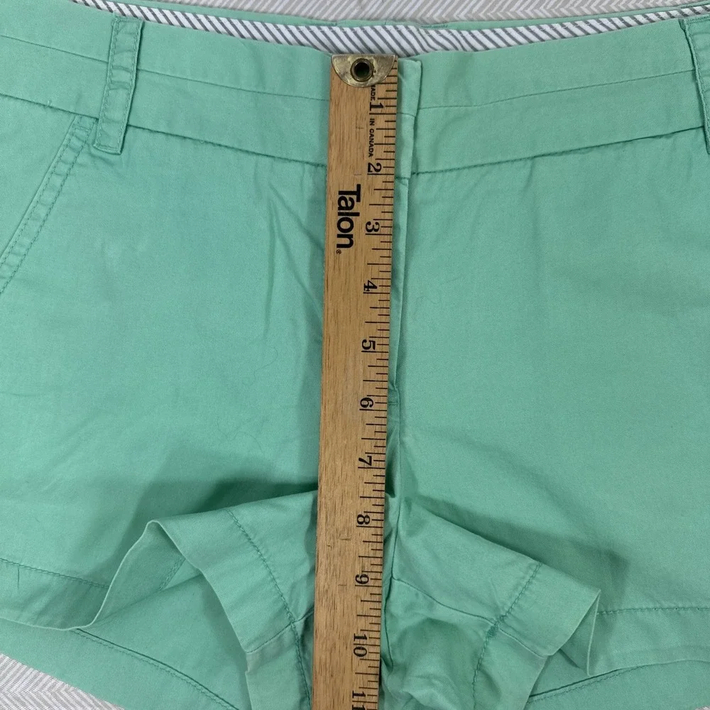 J. CREW Womens 4‎ Broken In Chino Shorts Green Cotton 30x3 100%Cotton Summer