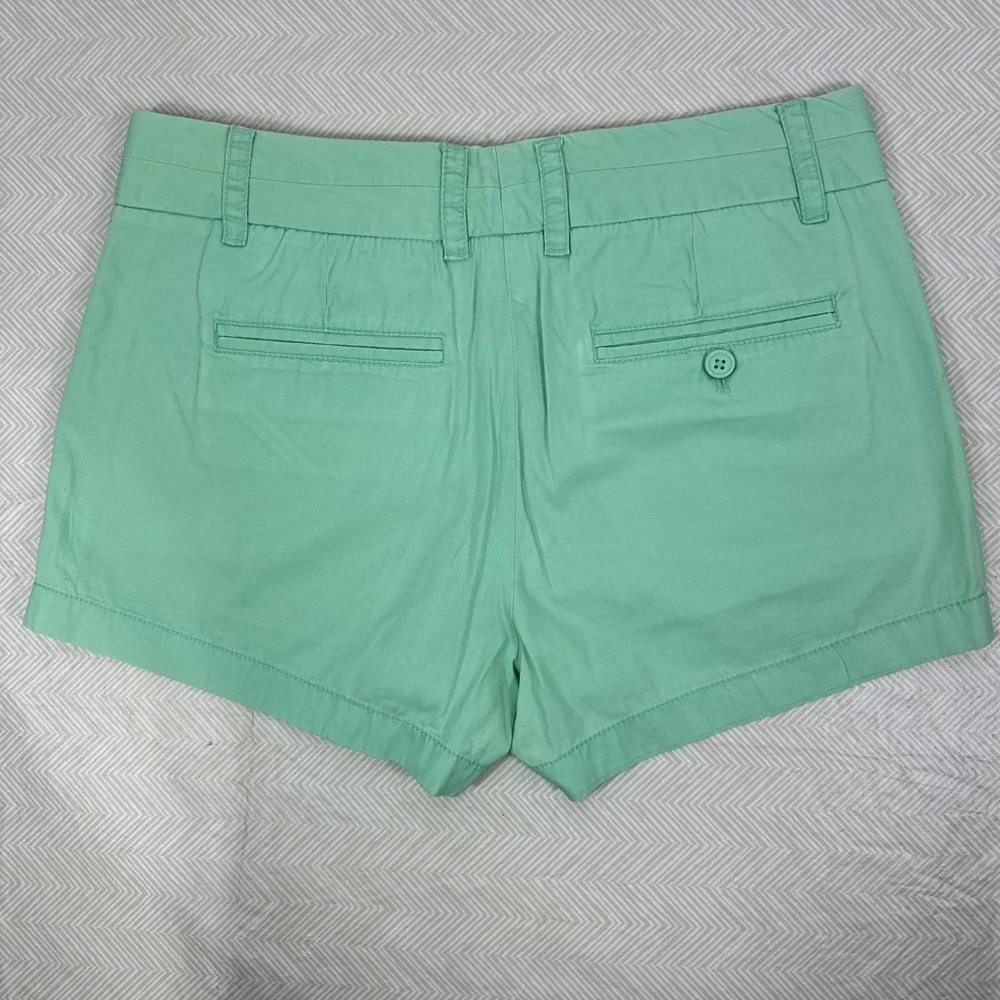 J. CREW Womens 4‎ Broken In Chino Shorts Green Cotton 30x3 100%Cotton Summer
