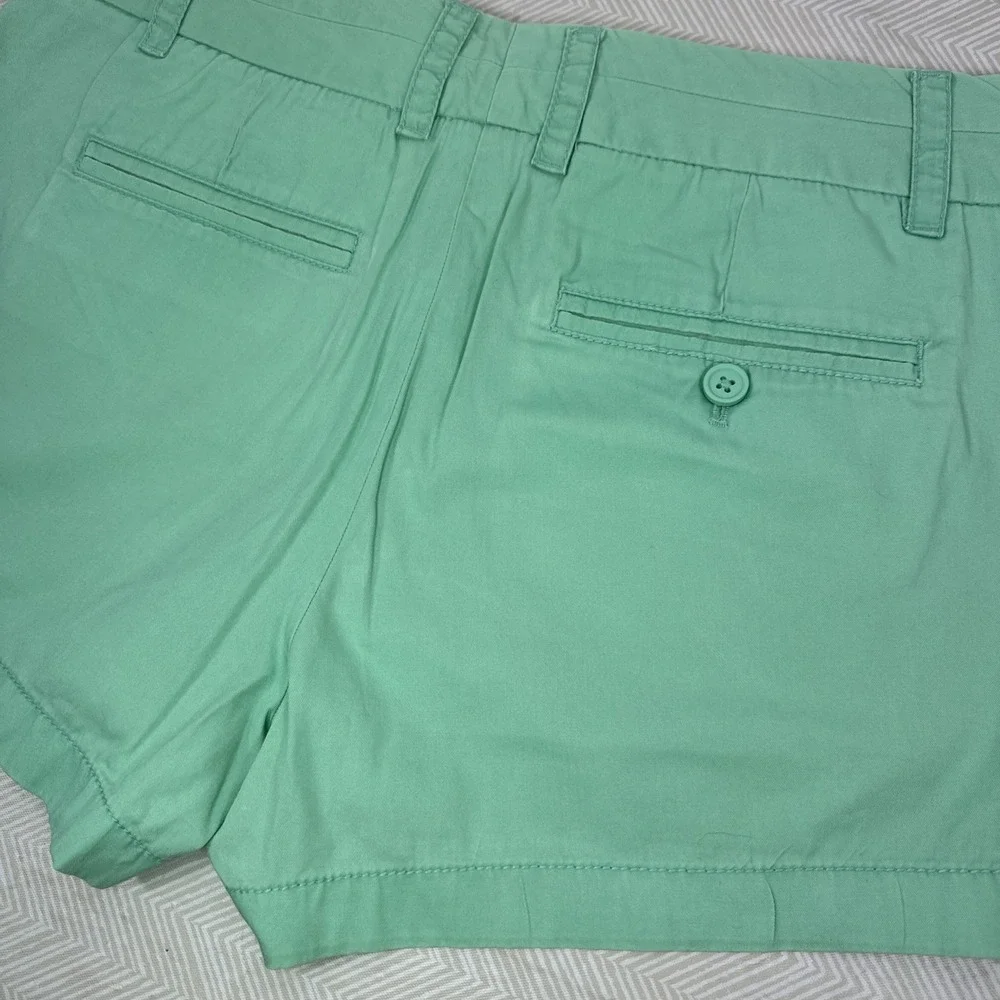 J. CREW Womens 4‎ Broken In Chino Shorts Green Cotton 30x3 100%Cotton Summer