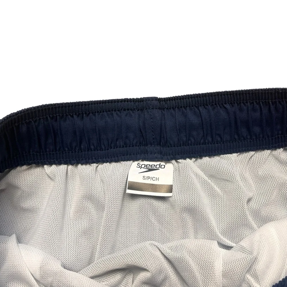 Speedo Men’s Navy Blue‎ Lined Swim Trunks Swim Shorts SZ S