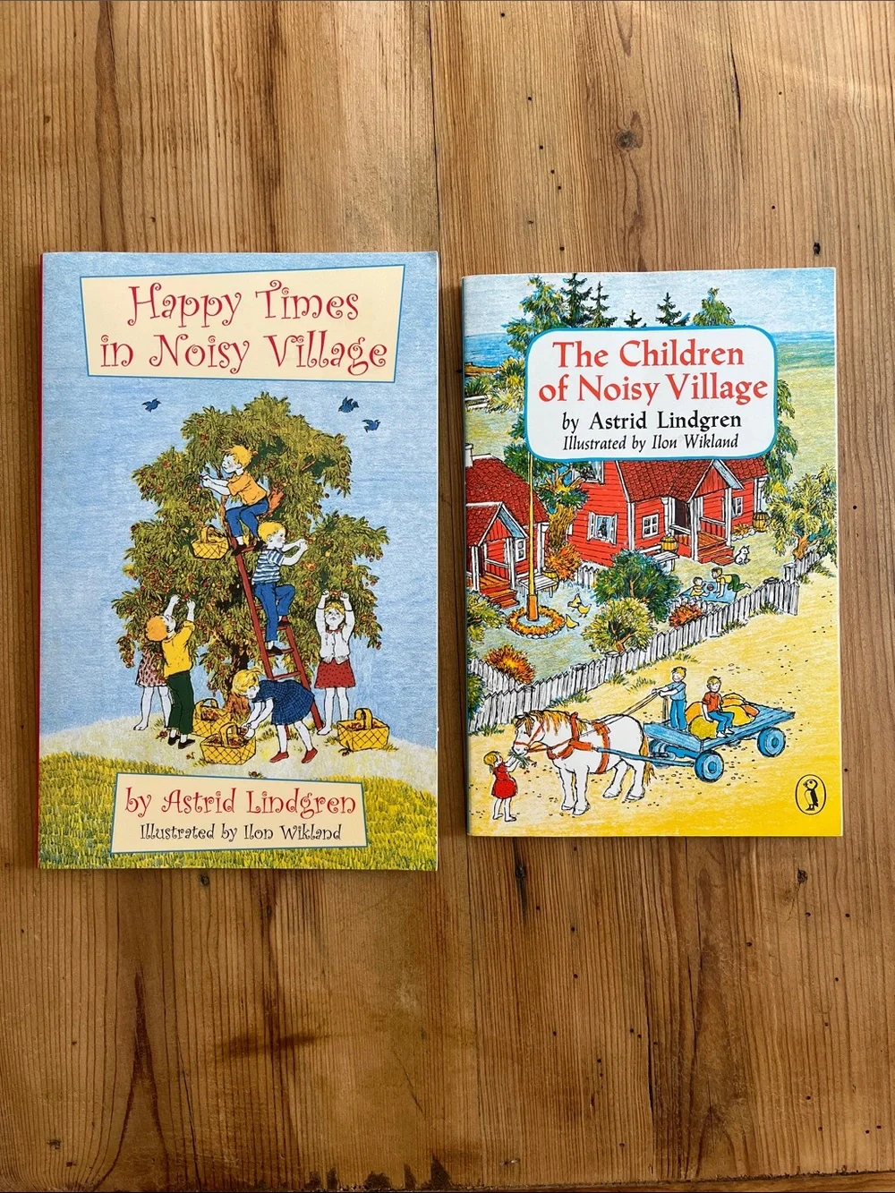 Set/2 Astrid Lindgren (Pippi) SC Books Noisy Village Sweden