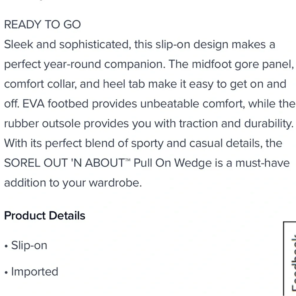Sorel Out N About Pull On Wedge in Tan