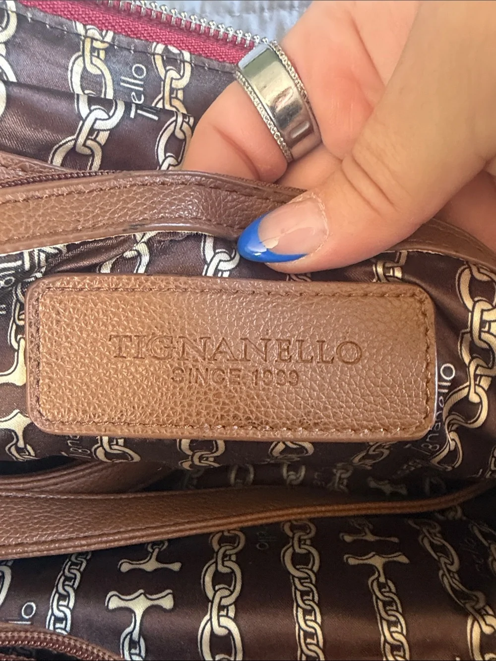Tignanello structured leather