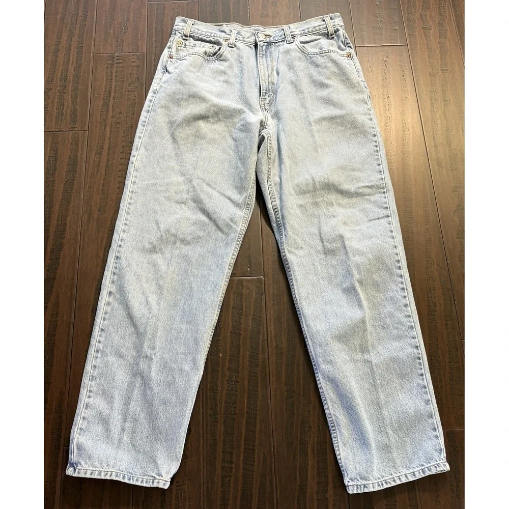Levis 550 Relaxed Jeans *36x32 Faded Light Stonewash Skater Grunge 1999 Y2K
