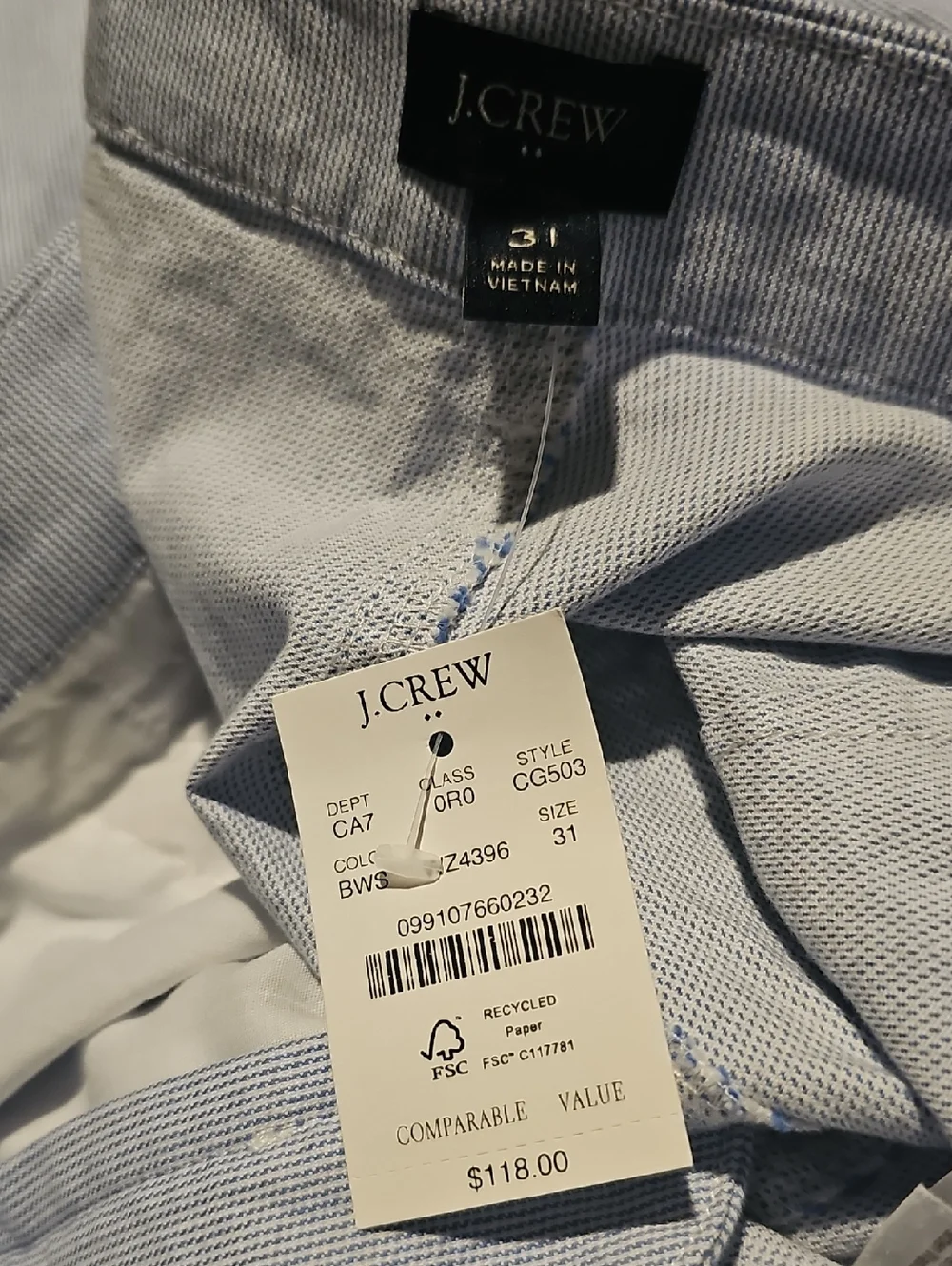 J. Crew light blue