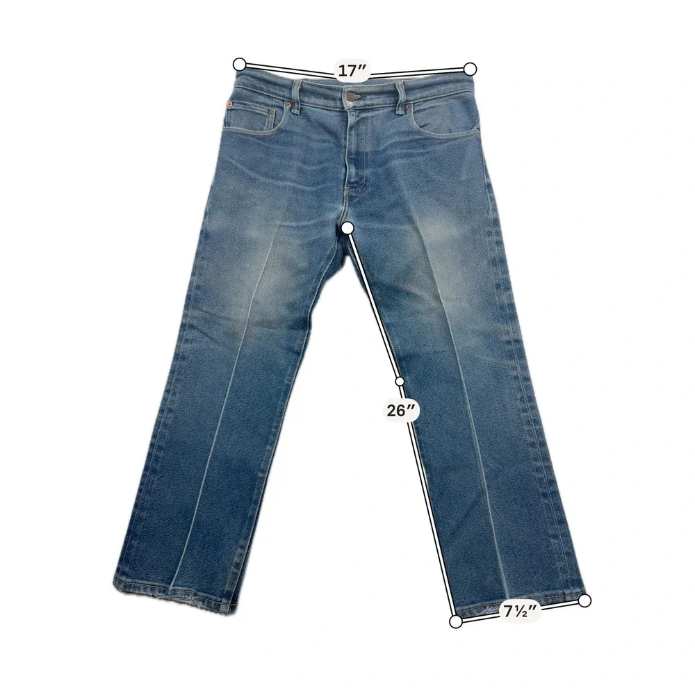 Levi's Jeans 517 Bootcut Permanent Crease Medium Wash Blue Mens 34x26