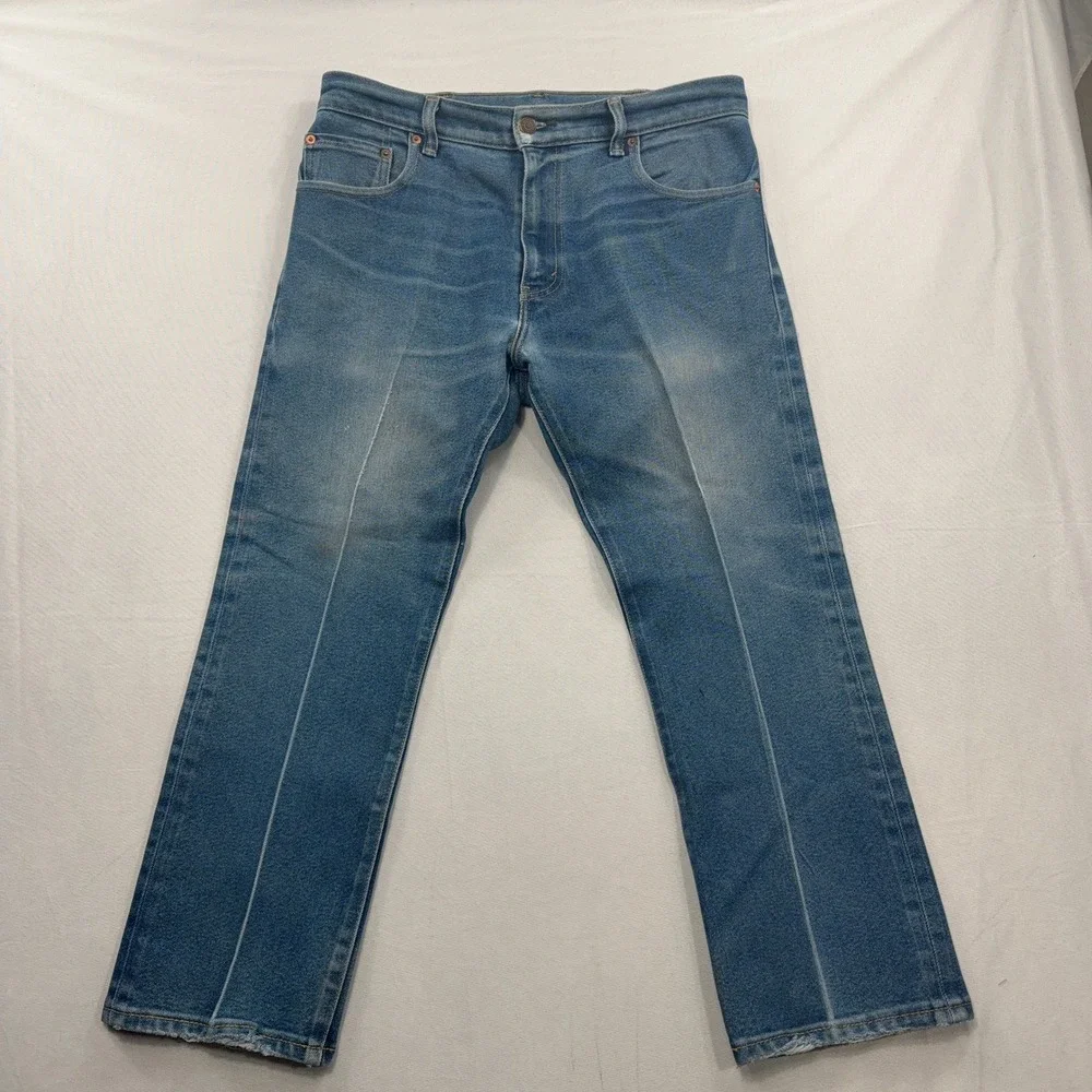 Levi's Jeans 517 Bootcut Permanent Crease Medium Wash Blue Mens 34x26