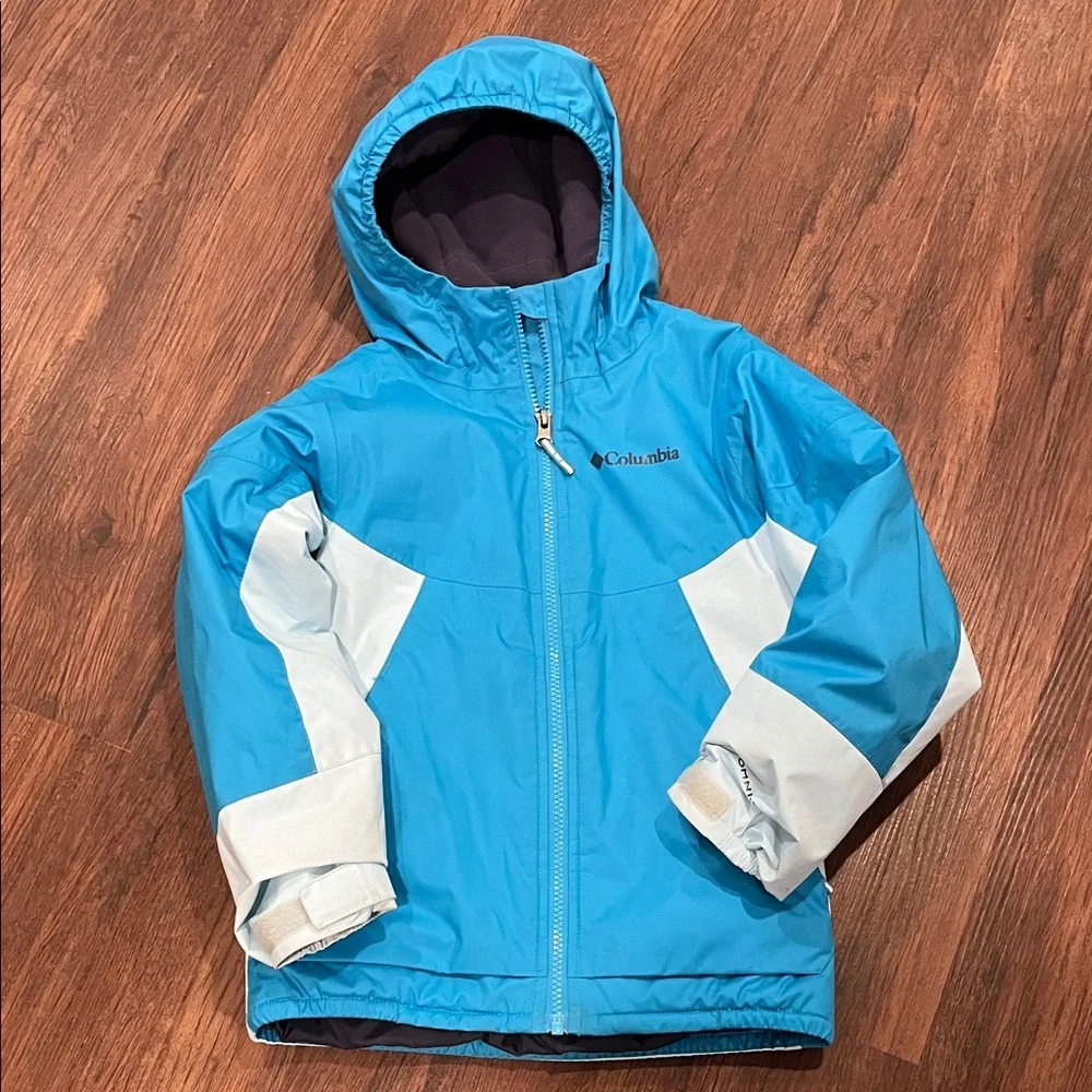 Columbia Turquoise Kids' Hooded Insulated Winter Jacket
