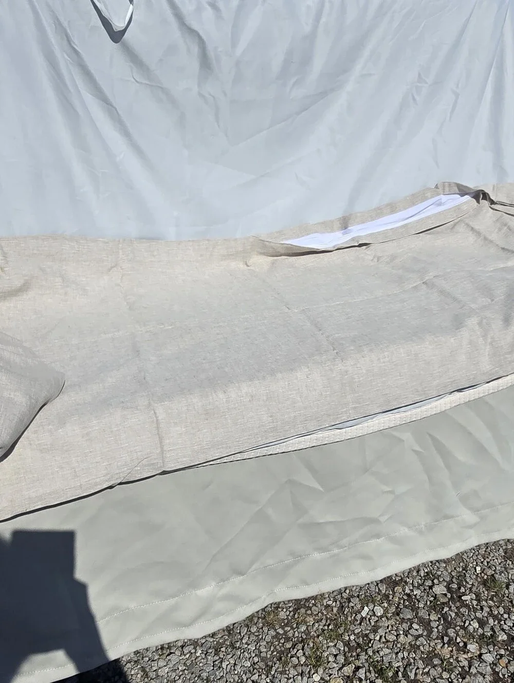 Quince 48x108 European Linen Light Filtering Flax 1 Panel Curtain 48