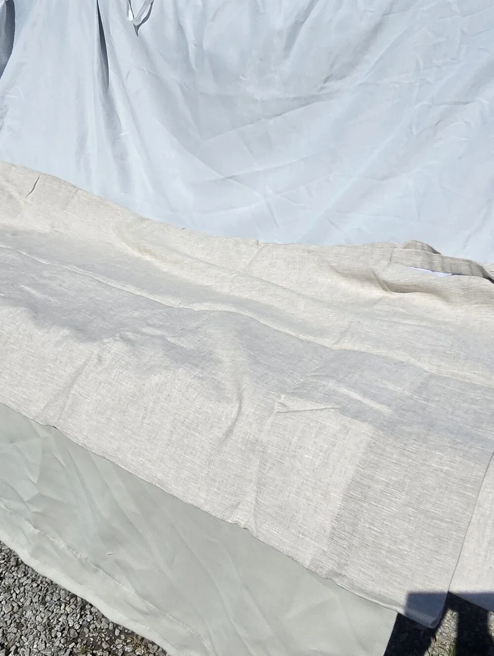 Quince 48x108 European Linen Light Filtering Flax 1 Panel Curtain 48