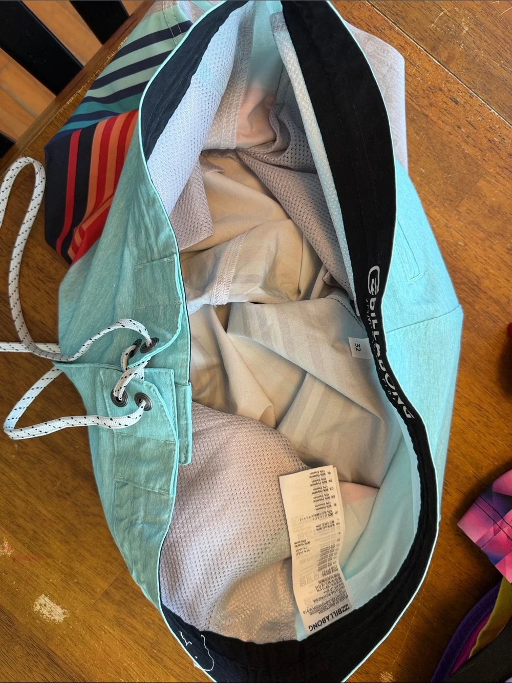 Billabong Light Blue Stripe Board Short