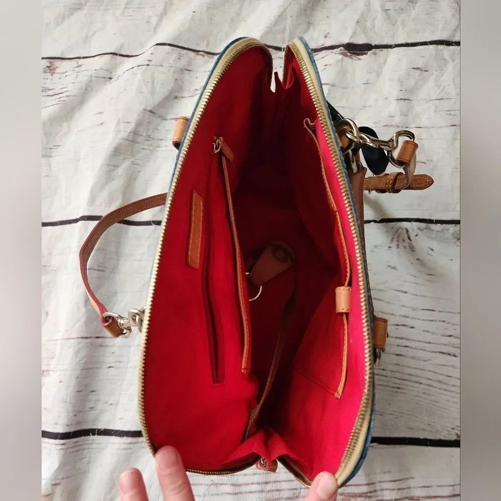 Dooney & Bourke Croc Embossed‎ Zip Satchel NWT