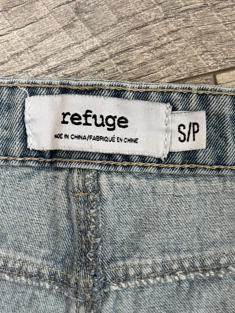 Refuge High Waisted Wide Leg Denim Jorts Faded Black Skater Baggy Shorts S/P Y2K