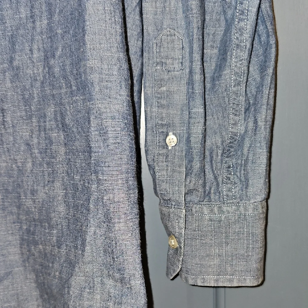 Banana Republic Blue Denim Shirt Mens Large Button Down Causal Dress Modern