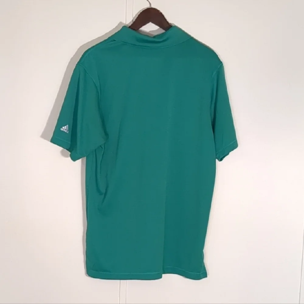 Adidas Climalite Men’s Forest Green Golf Polo Shirt Waveland Logo Size M