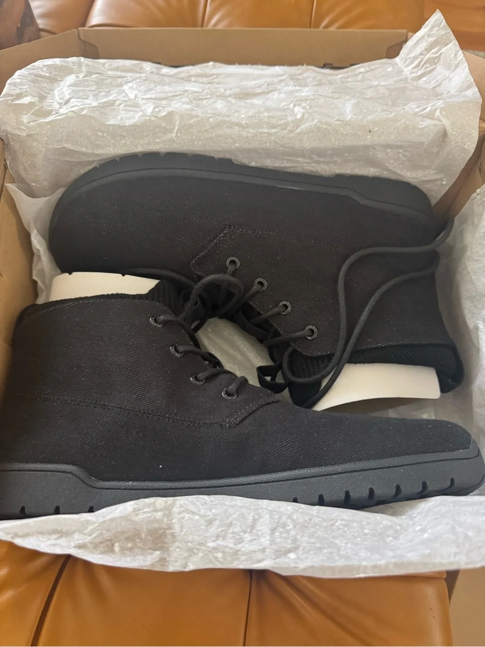 Feelgrounds Men's Black Lace-Up Chukka Boots Size 11