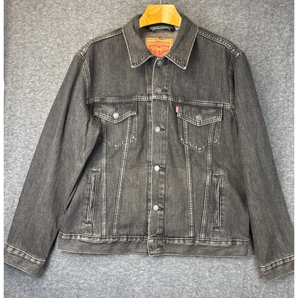 Levi's Trucker Jacket Mens L Black Jason Aldean Las Vegas Country‎ Cowboy Rodeo