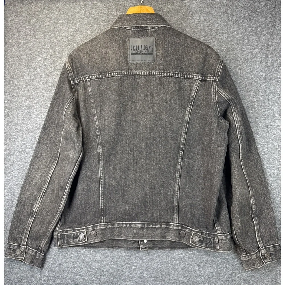 Levi's Trucker Jacket Mens L Black Jason Aldean Las Vegas Country‎ Cowboy Rodeo