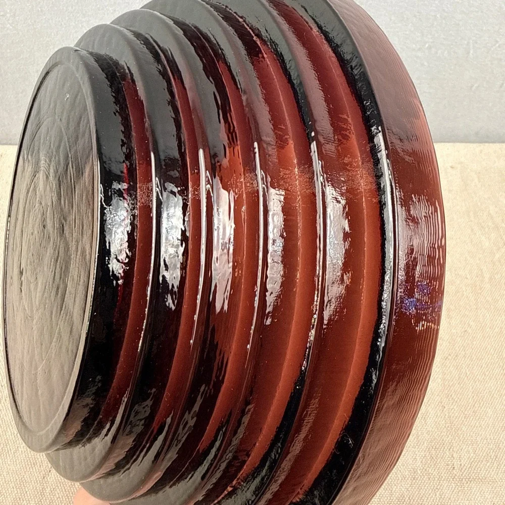 Blenko 9608L Amethyst Step Bowl Large‎ Matt Carter