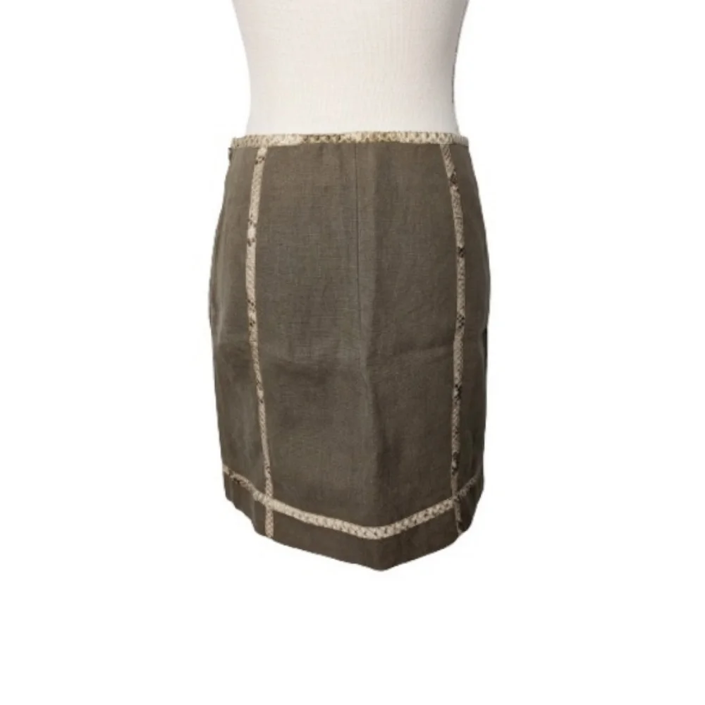 Michael Kors Python Trim Hemp Skirt 2