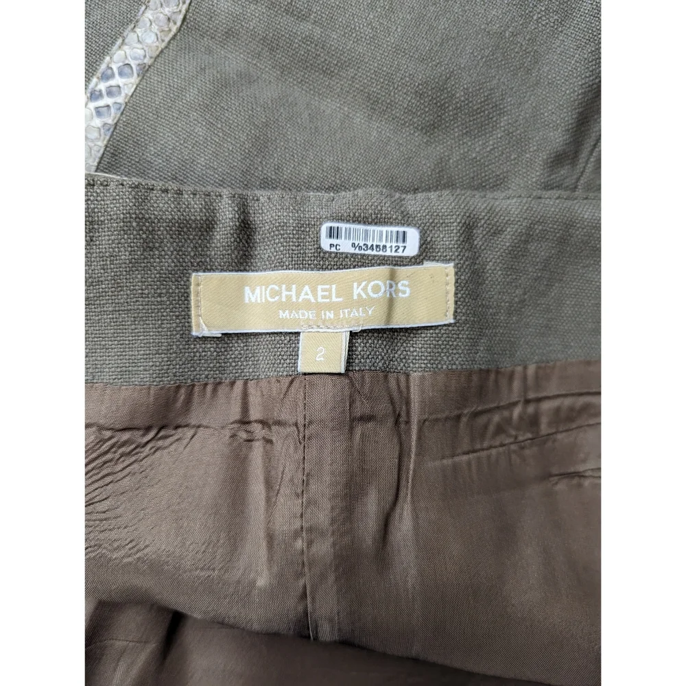 Michael Kors Python Trim Hemp Skirt 2