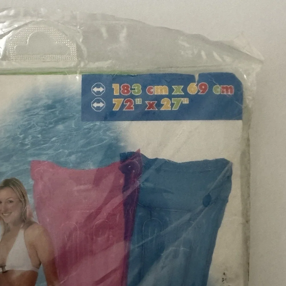Vintage Intex Wet Set Inflatable Pool Float Air Mattress 72x27 Y2K 2000s‎ Green
