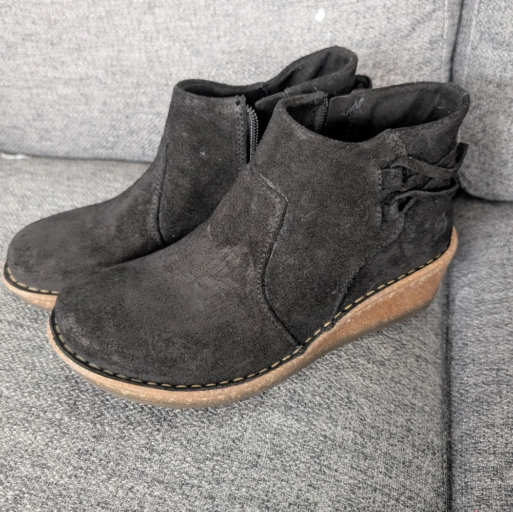 Born Black Suede Ankle Boots