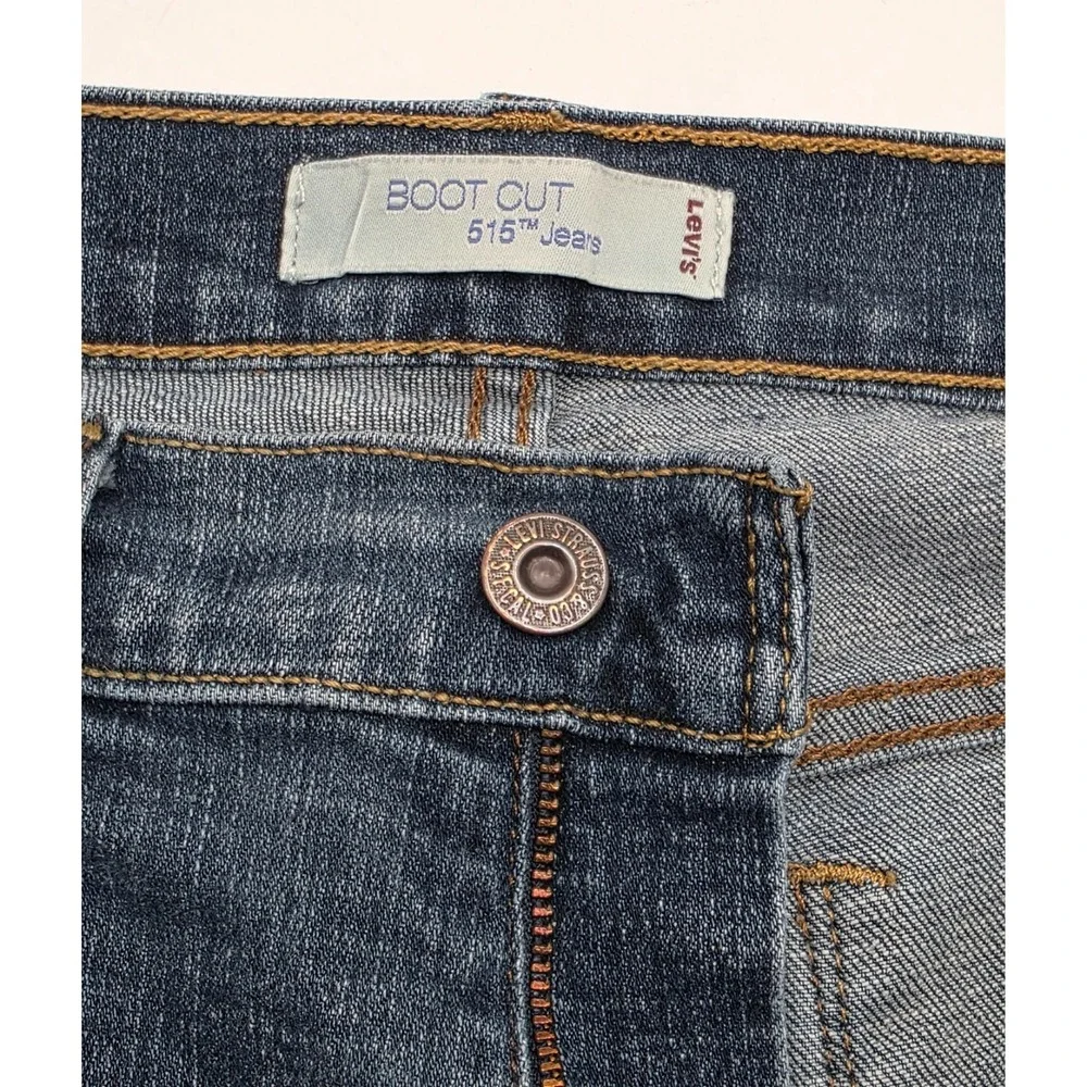 Levi's 515‎ Medium Wash Women's Stretch Denim Bootcut Jeans Western 32