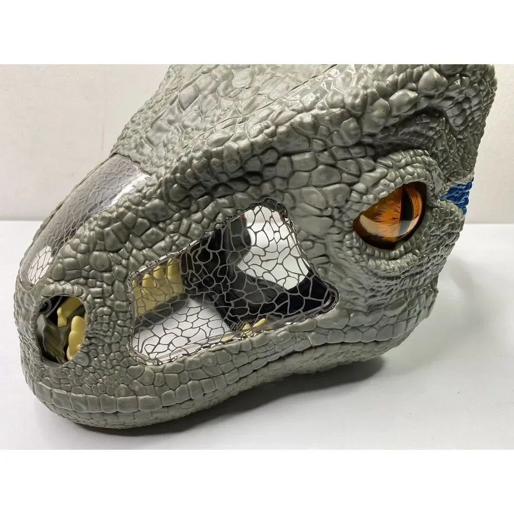 Jurassic World Dinosaur Mask Chomp‎ N Roar Helmet Velociraptor Blue Raptor 2017