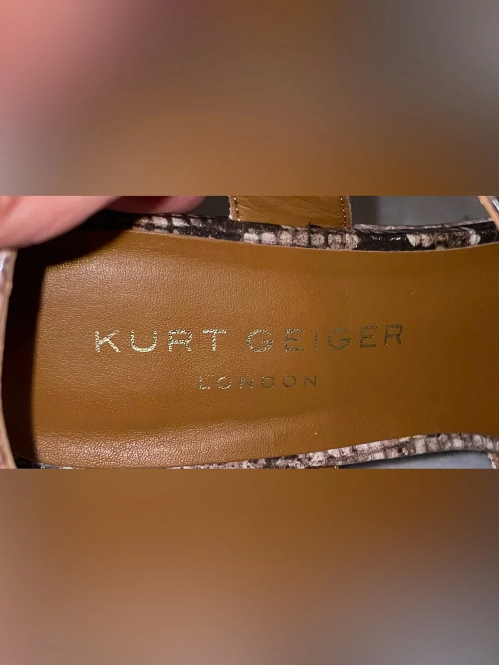 Kurt Geiger rhinestone size python