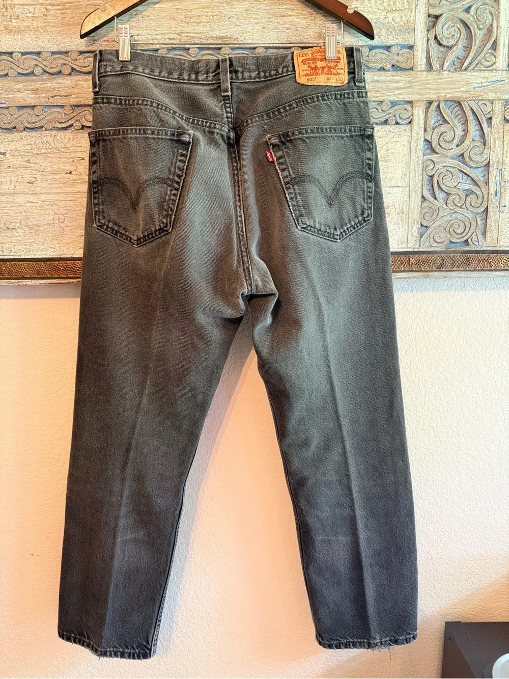 Men's Levi’s 505 Black Regular Fit Jeans Y2K