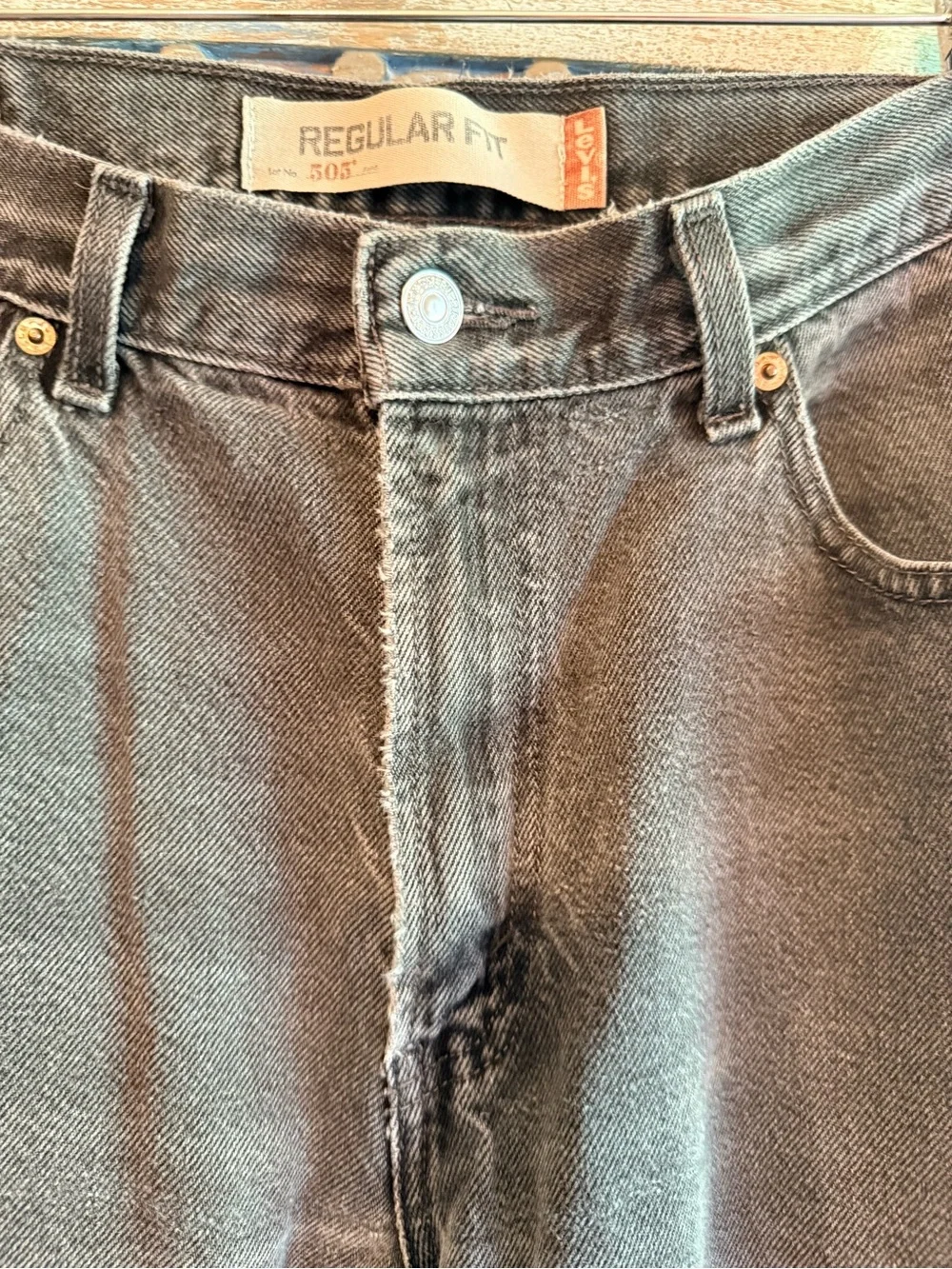 Men's Levi’s 505 Black Regular Fit Jeans Y2K