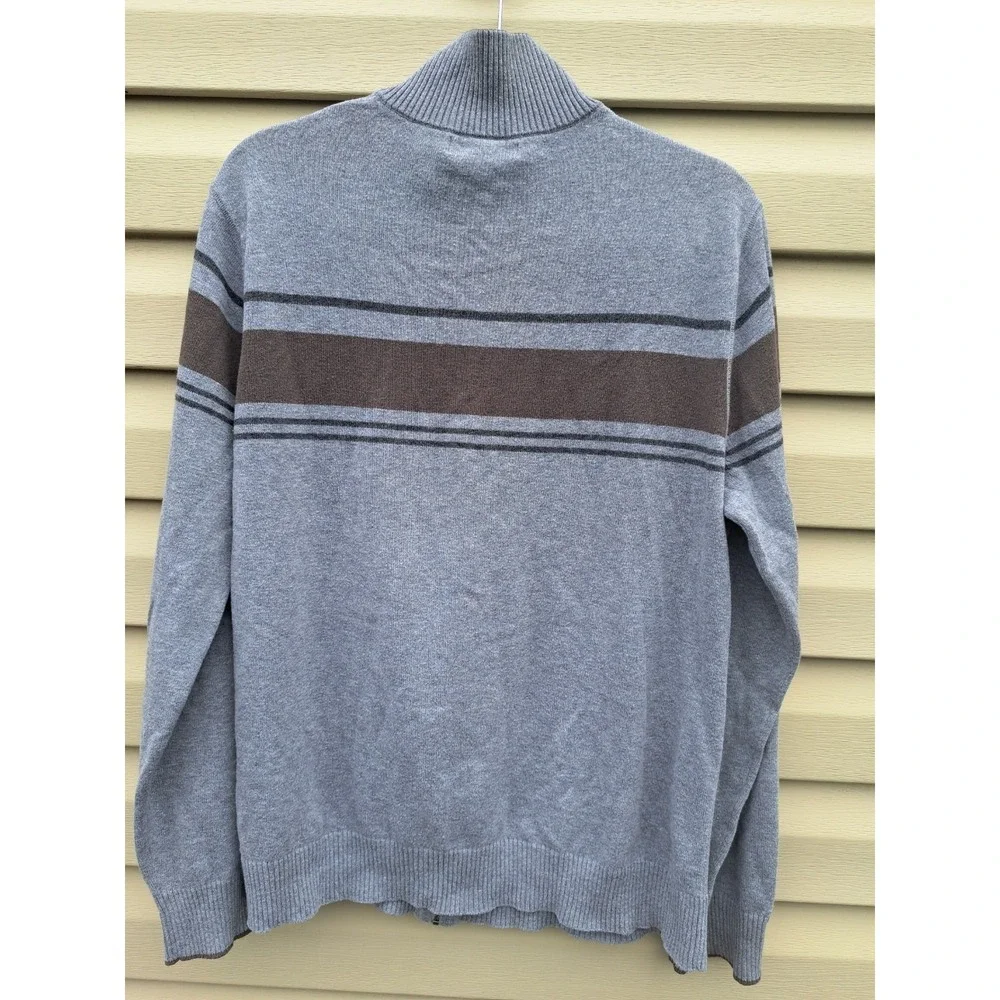 Banana Republic Men's Grey Long Sleeve Full Zipper Cardigan Sweater Large