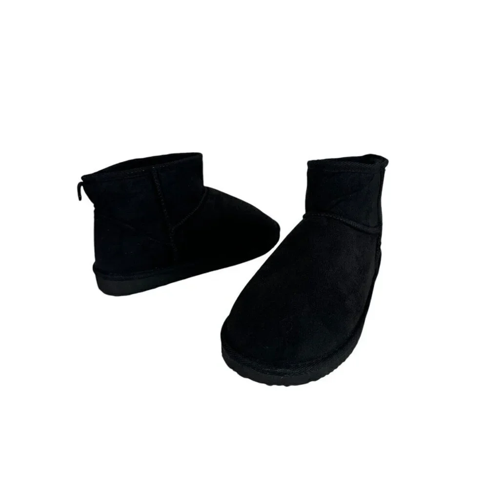 MIA NWOB Women's 11M Syndee Black Pull On Ankle Boot Bootie Faux‎ Suede